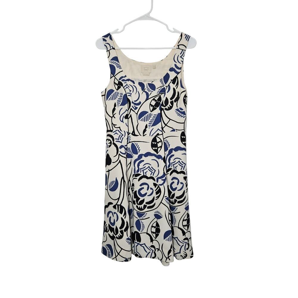 Anthropologie Vanessa Virginia Sleeveless Fit & Flare Floral Dress Size 6 Small - Picture 3 of 9